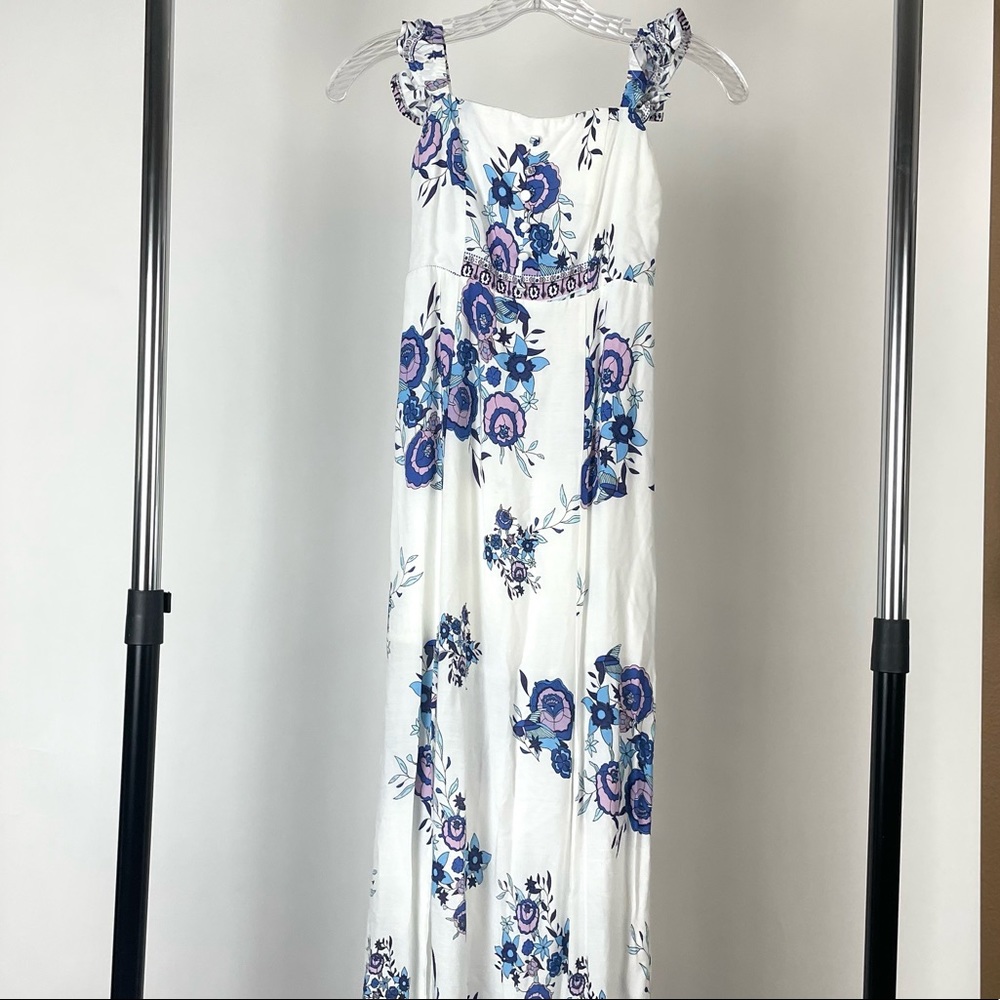 Indie XO off the shoulder floral maxi dress with slit (NWT).